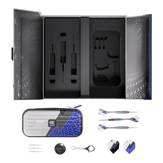 Target Phil Taylor Power X Chrono Swiss Points steel darts Zu sehen sind die Target Phil Taylor Power X Chrono Swiss Points Steeldarts. Sie bieten eine ausgewogene Balance und optimale Kontrolle.