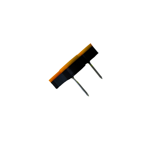 Hier sieht man die Rückseite eines Classic Orange Board. Die Farbe ist überwiegend orange.