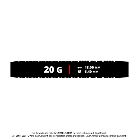 Auf dem Bild sind die GOAT Curveball Tungsten Softdarts - 20g dargestellt. Sie bestehen aus Tungsten und wiegen jeweils 20 Gramm.