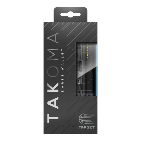 Takoma Ghost Series Chris Dobey dart case Auf dem Foto ist das Takoma Ghost Series Chris Dobey Dartcase zu sehen. Diese Darttasche wurde für Chris Dobey entworfen.