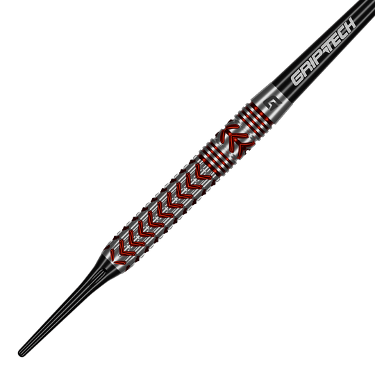 Dieses Bild zeigt die GOAT Curveball Tungsten Softdarts - 20g. Die Darts sind aus Tungsten gefertigt und haben ein Gewicht von 20 Gramm.