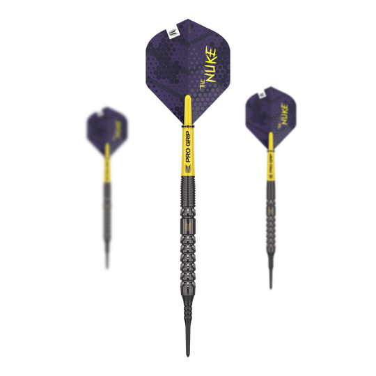 Target Luke Littler GEN1 Soft Darts - 19g Das Bild zeigt ein Set von Softdarts. Der Dateiname ist '210324_Target_Luke_Littler_GEN1_Softdarts_1Set_(1)'.