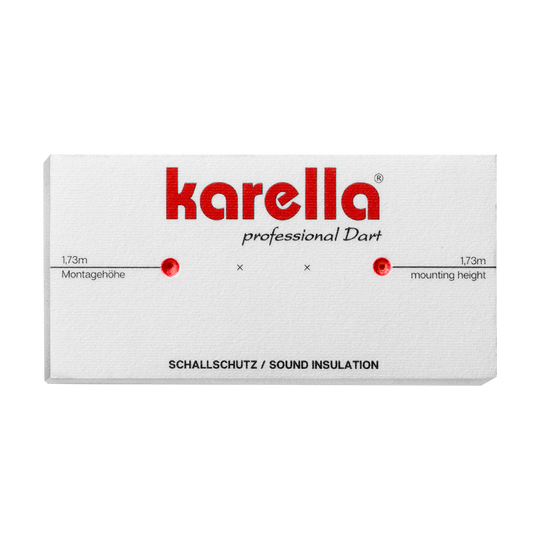 Compact soundproofing Karella for steel dartboards Das Bild zeigt den Kompakten Schallschutz Karella für Steeldartboards. Er dient zur Schallreduzierung bei Steeldartboards.