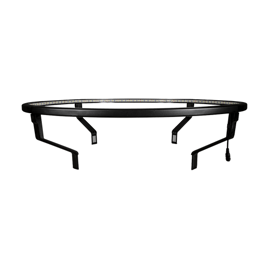 Target CORONA Vision LED Dartboard Lighting System Das Bild zeigt das Produkt "Target CORONA Vision LED Dartboard Lighting System". Es handelt sich um einen LED-Lichtring, der zur Beleuchtung eines Dartboards verwendet wird.