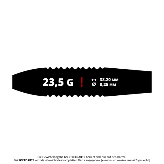 Mission Arkitekt Bronze Silika PVD Steeldarts - 23,5g sind auf diesem Bild zu sehen. Die Darts haben eine bronzefarbene Oberfläche und ein elegantes Aussehen.