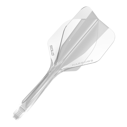 Harrows Solo No6 Flight Shaft System - Clear Dieses Bild zeigt das Harrows Solo No6 Flight-Shaft-System in Clear. Es wird als Ersatzteil für Dartpfeile genutzt.