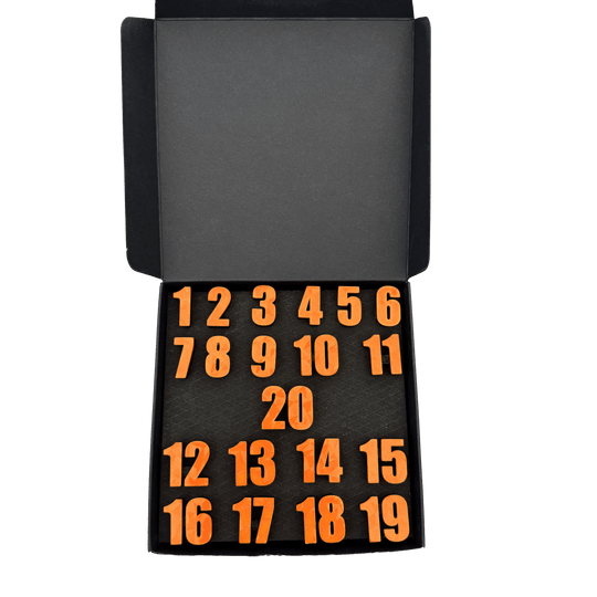 McDart Dartboard Number Rings / Number Ring Classic Das Bild zeigt eine Box mit der Aufschrift Classic Orange. Die Verpackung ist im gleichen Stil gehalten.