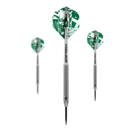 GOAT Fairway V2 Tungsten Steel Darts Das Produkt GOAT Fairway V2 Tungsten Steeldarts ist als Set nebeneinander dargestellt. Die Barrels wirken einheitlich.