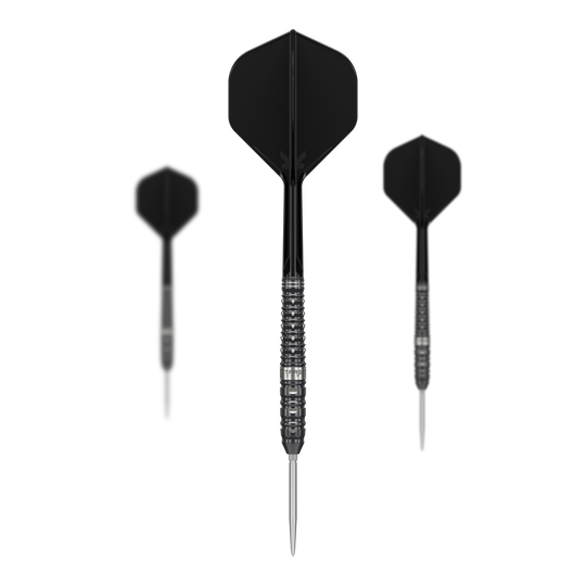 Die Abbildung zeigt das Set der Target Japan Black Marque Eclipse Swiss Point Steeldarts - 23g. Das Set beinhaltet mehrere Darts in erstklassiger Qualität.