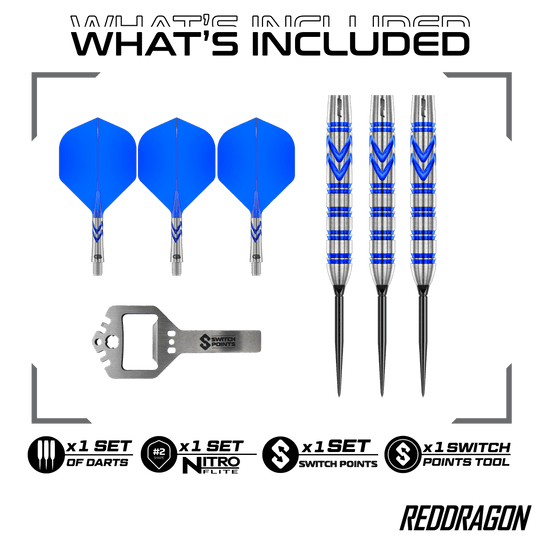 Red Dragon Gerwyn Price Blue Original Switch Point Steeldarts Hier sind die Red Dragon Gerwyn Price Blue Original Switch Point Steeldarts abgebildet. Sie zeichnen sich durch ihr blaues Design und hohe Präzision aus.