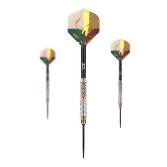 Bulls NL Vintage Shark Convertible Points Steel Darts Das Foto zeigt ein Set der Bulls NL Vintago Shark Convertible Points Steeldarts. Dieses Set ist ideal für professionelle Dartspieler geeignet.