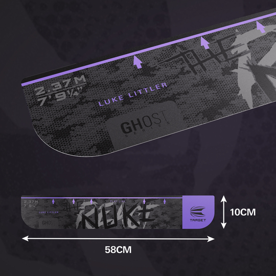 Target Throw Line Ghost-Series Luke Littler throw line Das Bild zeigt das Produkt 'Target Throw Line Ghost-Series Luke Littler Abwurflinie'. Es handelt sich um eine Abwurflinie für Dartspieler.