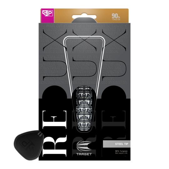 Target Redux 03 Swiss Point steel darts Abgebildet sind die Target Redux 03 Swiss Point Steeldarts. Diese Darts sind bekannt für ihr modernes Design und ihre gute Griffigkeit.