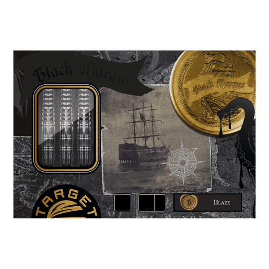 Target Black Marque Blaze Soft Darts - 18g Dies ist ein Bild der Target Black Marque Blaze Softdarts - 18g. Die Softdarts bieten eine hochwertige Verarbeitung.
