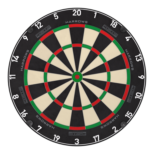 Harrows Fortis steel dartboard Hier sieht man das Produkt Harrows Fortis Steeldartboard. Es bietet eine erstklassige Spielfläche für Dartfans.
