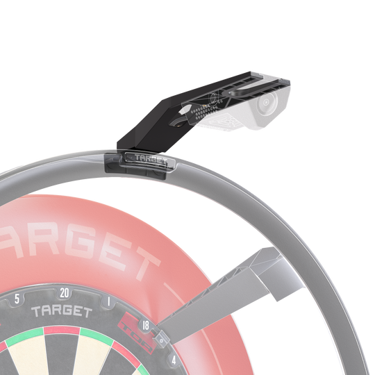 Target OMNI VIRT camera arm Gezeigt wird der Target OMNI VIRT Kamera Arm. Der Arm ist robust gebaut und speziell für Dartspieler entwickelt.