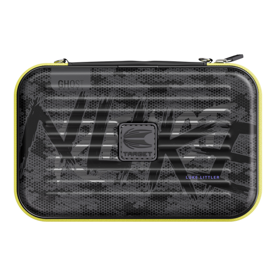 Das Bild zeigt das Takoma XL Ghost Series Luke Littler Dartcase. Es handelt sich um ein spezielles Dartcase für Dartzubehör.