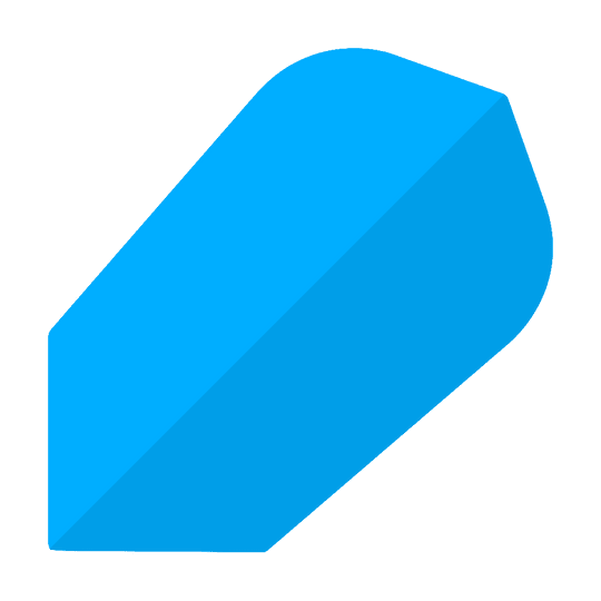 Poly-Plain Slim Flights Blue Dies ist ein blauer Poly-Plain Slim Flight. Der Flight ist für Dartpfeile und hat eine schlanke Form.