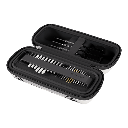 Gezeigt wird das Target Star Wars Boa Dartcase – Stormtrooper. Das robuste Etui schützt das Dartzubehör und sieht dabei modern aus.