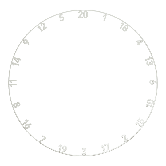 Zu sehen ist das Precise 180 Endorphine Steeldartboard mit Nummernring in der Farbe Gunmetal. Das Board bietet eine robuste und moderne Spielfläche.