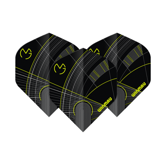 Winmau Prism Delta MvG Black Green No2 Standard Flights Abgebildet sind Winmau Prism Delta MvG Black No2 Standard Flights. Das Flight-Set verfügt über ein markantes Design.