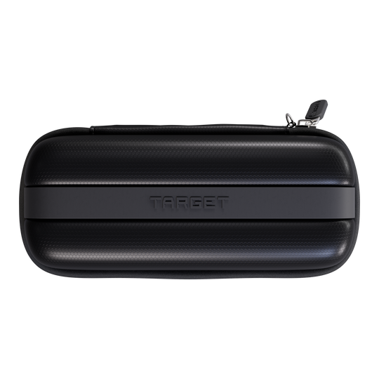 Das Bild zeigt ein Target BOA Dartcase in schwarzer Farbe. Das Etui ist für den Schutz und die Organisation von Dartutensilien bestimmt.