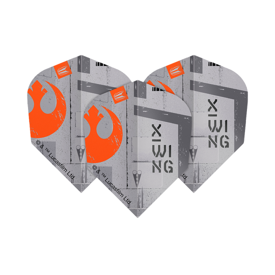 Target Star Wars ProUltra X-Wing No6 Flights Dieses Bild zeigt das Produkt Target Star Wars ProUltra X-Wing No6 Flights. Es handelt sich um Dart-Flights mit Star Wars X-Wing Motiv.