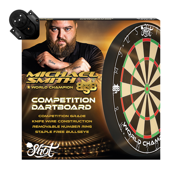 Shot Michael Smith Competition steel dart board