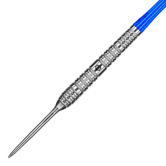 Caliburn Rix EZ-EVO R4 Steeldarts abgebildet. Das Bild zeigt das Design und die Details dieses Steeldarts-Produkts.