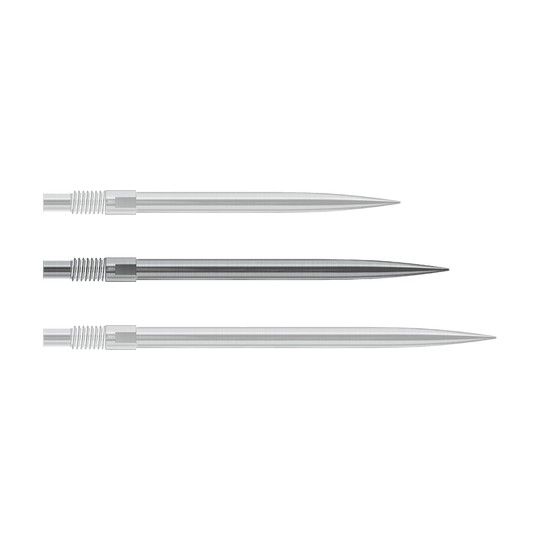 Harrows Quick Point Dart Tips - Silver Das Bild zeigt vermutlich silberne Dartspitzen von Harrows in 35mm Länge. Die Datei heißt 'QP23943_Harrows_QuickPoint_Dartspitzen_Silber_35mm_1'.