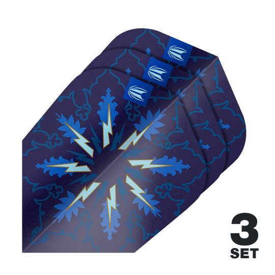 Abgebildet sind Target ProUltra Phil Taylor Power Gx2 Ten-X Flights - 3 Sets. Dies sind spezielle Flights für Dartspiel.