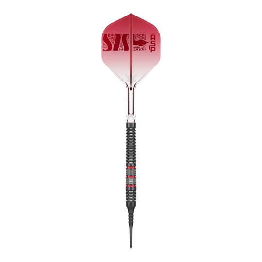 Target Nathan Aspinall 95K Soft Darts - 18g Gezeigt wird der Target Nathan Aspinall 95K Softdarts - 18g. Der Dartpfeil ist sorgfältig verarbeitet und liegt gut in der Hand.