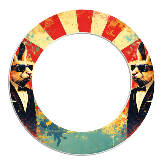 McDart Easter Bunny Dartboard Surround Das Bild zeigt das Design MSF-X11_McDart_Osterhase_Dartboard_Surround_2. Es handelt sich um ein Produktbild eines Dartboard-Surrounds mit Osterhasenmotiv.