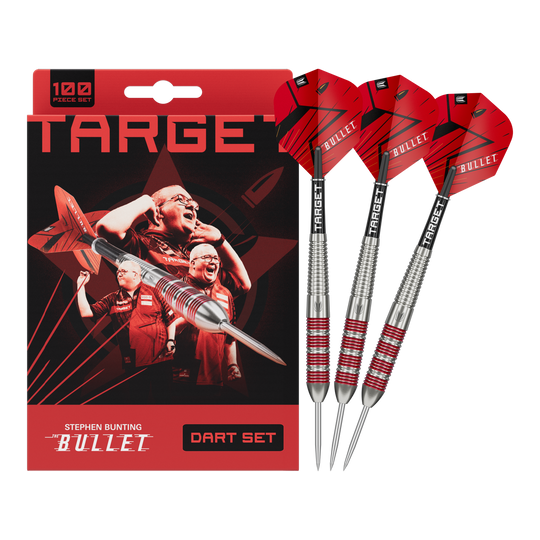 Target Stephen Bunting Bullet 100 Piece Brass Steeldart Set - 22g