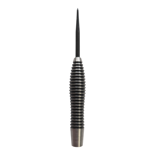 McDart Black Ring Torpedo Steeldart Barrels - 24g Das Bild zeigt McDart Black Ring Torpedo Steeldart-Barrels - 24g. Die Dart-Barrels verfügen über einen schwarzen Ring und eine spezielle Torpedo-Form.