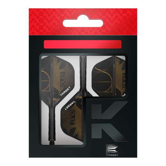 Abgebildet ist das Target K-Flex Cult No2 Standard Flight-Shaft-System. Dieses Produkt wird im Dartsport zur Befestigung von Flights verwendet.