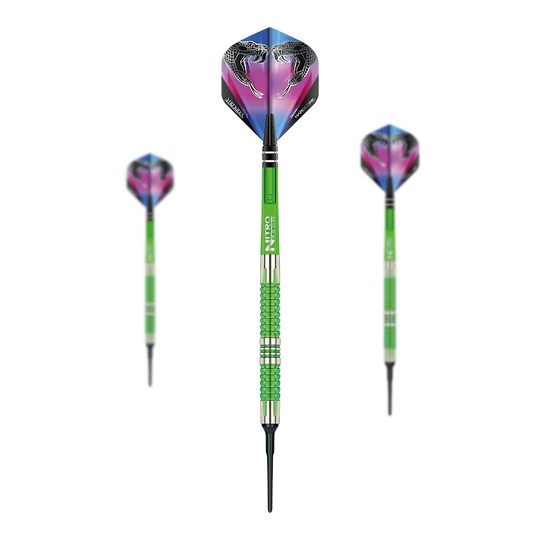 Red Dragon Peter Wright Snakebite Mamba 2 soft darts Red Dragon Peter Wright Snakebite Mamba 2 Softdarts. Das Bild zeigt Softdarts mit Schlangenmotiv.