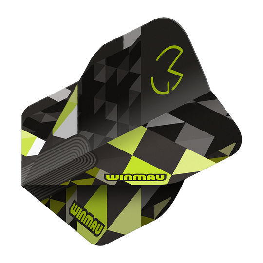 Winmau Prism Delta MvG Logo Green No2 Standard Flights Hier sieht man Winmau Prism Delta MvG Logo Green No2 Standard Flights. Das Design ist speziell und auffällig.