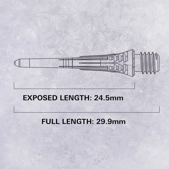 Dieses Bild zeigt den Target Cryo Softdartspitzen 30er Pack in der Farbe Weiß. Die Spitzen werden zum Wechseln bei Softdarts verwendet.