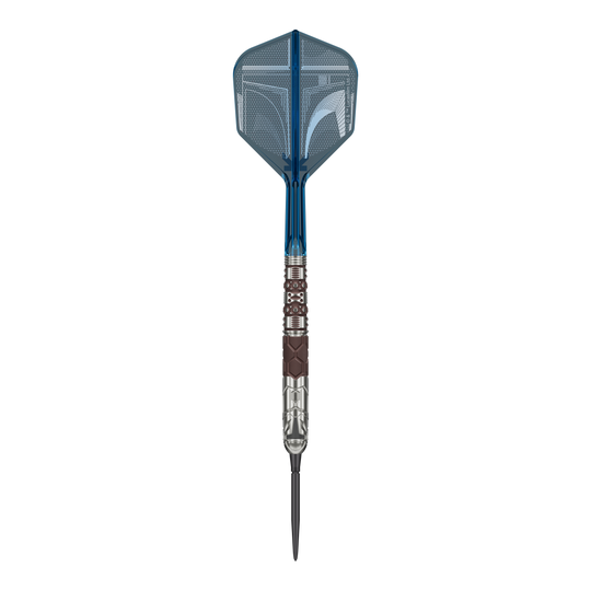 Target Star Wars Mandalorian 95 Swiss Point Steel Darts Dieses Bild zeigt die Target Star Wars Mandalorian 95 Swiss Point Steeldarts. Die Darts verfügen über eine besondere Optik passend zur Mandalorian-Reihe.