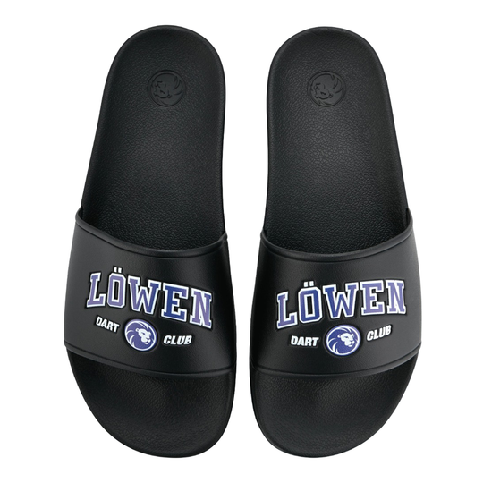 Abgebildet sind Löwen Kollektion DARTIletten Schuhe. Diese Schuhe sind Teil einer limitierten Kollektion für Dartfans.