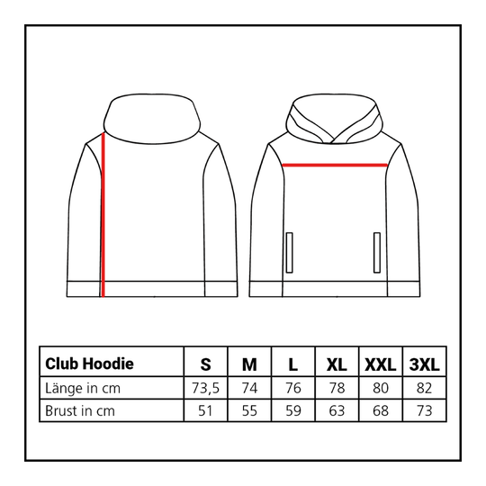 Der Löwen Kollektion Club Hoodie ist auf diesem Bild abgebildet. Es handelt sich um einen gemütlichen Kapuzenpullover für den Alltag.