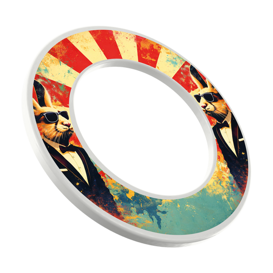 Das Bild zeigt das Design MSF-X11_McDart_Osterhase_Dartboard_Surround_1. Es handelt sich um ein Produktbild eines Dartboard-Surrounds mit Osterhasenmotiv.