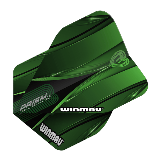 Winmau Alpha Sniper Green Standard Flights Abgebildet sind Winmau Alpha Sniper Green Standard Flights einzeln und aus einer anderen Perspektive. Die Kanten und das Design sind gut sichtbar.
