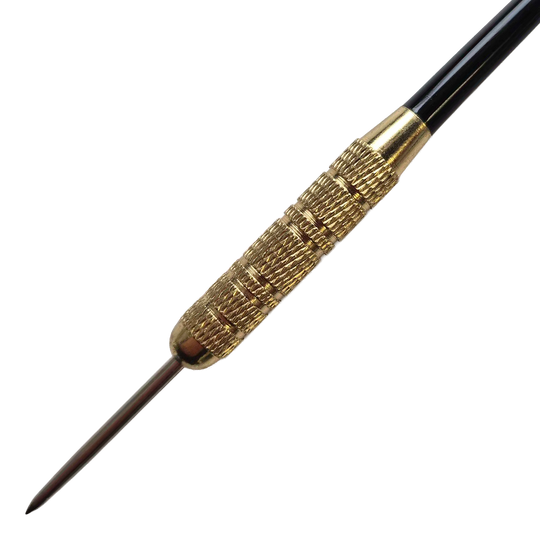 McDart Golden Star steel darts - 12 darts / 18 grams Abgebildet sind die McDart Golden Star Steeldarts - 12 Darts mit 18 Gramm. Die Darts sind sauber angeordnet und in edlem Gold gehalten.