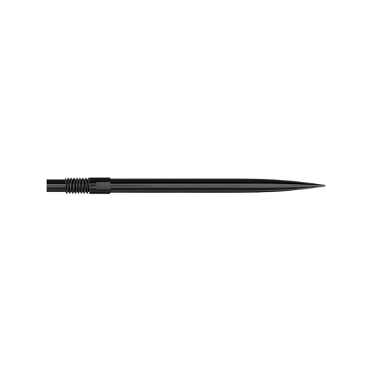 Harrows Quick Point Dart Tips - Black Abgebildet ist das Produkt 'QP24049_Harrows_QuickPoint_Dartspitzen_Schwarz_35mm_2'. Es sind schwarze Dartspitzen zu sehen.