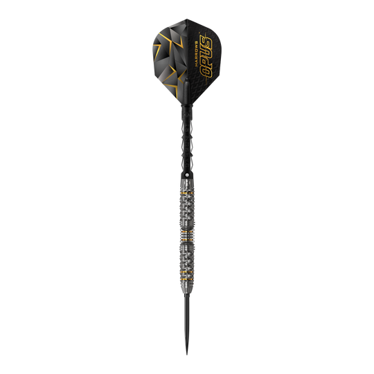 Harrow's Opus Quick Point steel darts Harrows Opus Quick Point Steeldarts - 23g. Das Bild zeigt Steeldarts mit einem Gewicht von 23 Gramm.