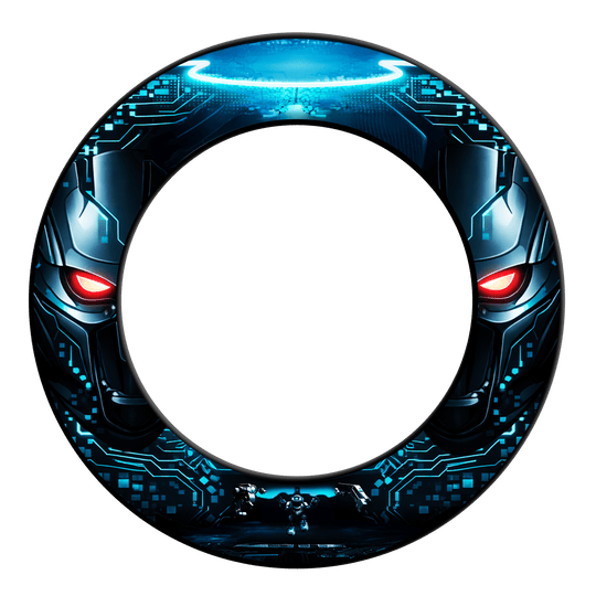 McDart Robot Dartboard Surround Dieses Bild stellt das McDart Roboter Dartboard Surround dar. Die Dartboard-Umrandung ist speziell für den Schutz der Wand gedacht.