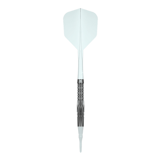 Caliburn Prisma P1 soft darts - 19g Zu sehen ist der Caliburn Prisma P1 Softdart - 19g aus einer anderen Perspektive. Der Softdart überzeugt durch Qualität und Design.