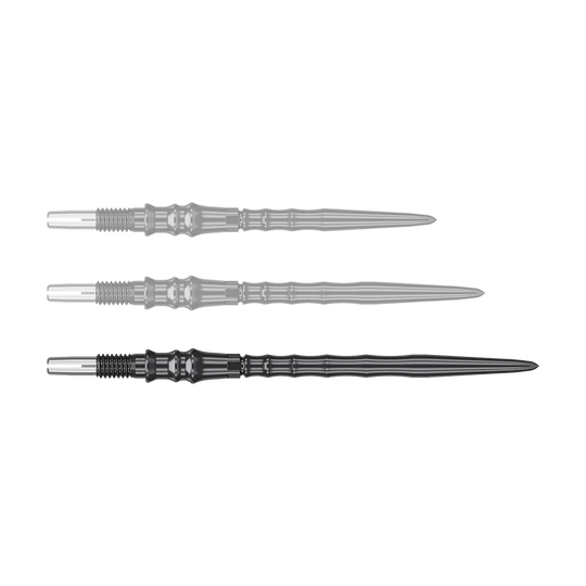 Target Japan Premium Swiss Point Steel Dart Tips - Black Zu sehen sind schwarze Steeldartspitzen, SwissPoint, 40 mm von Target Japan Premium. Die Einzelspitze ist im Detail abgebildet.